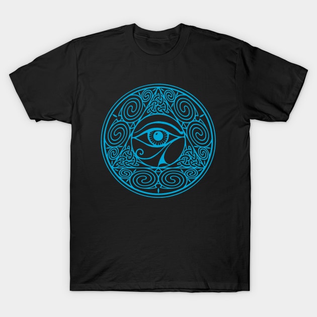 Celtic All Seeing Eye - blue T-Shirt by Dysis23A